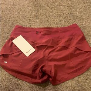 New with tags- Lululemon Speed Up shorts